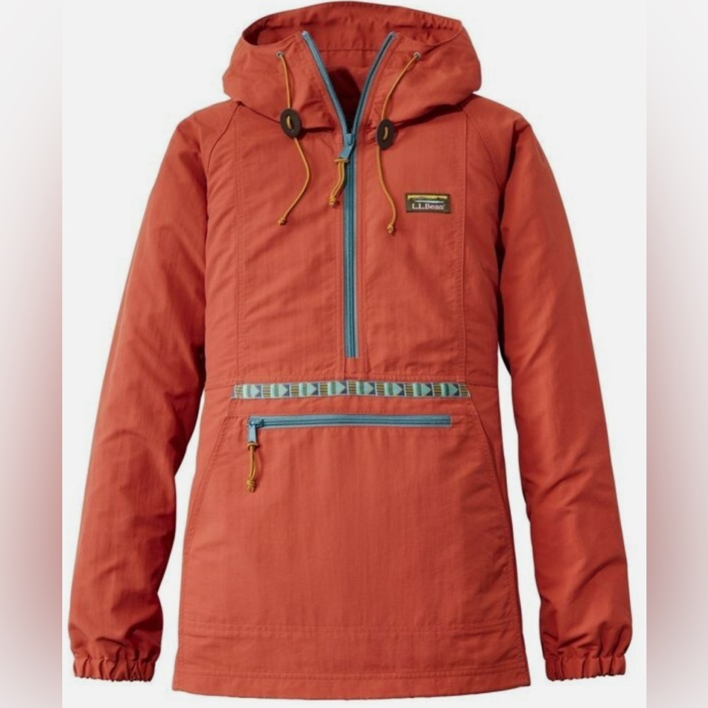L.L.Bean Anorak Mountain Classic
Orange Tapered Trim Lightweight Jacket - Picture 9 of 15